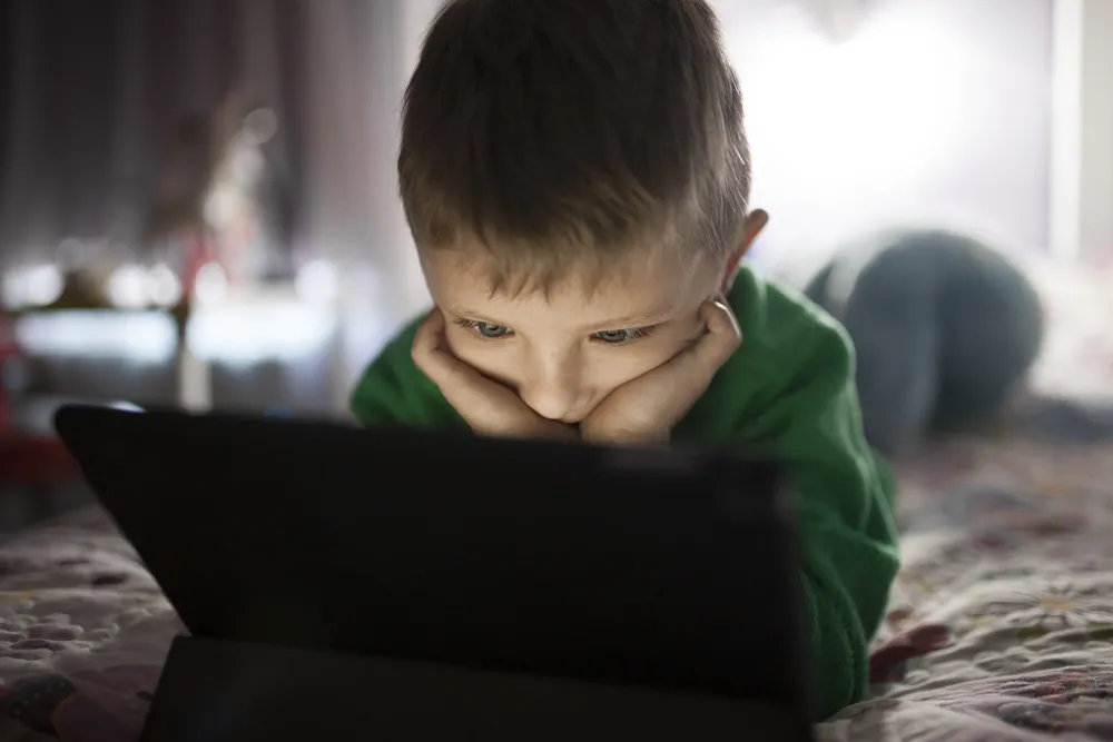 niño mirando compu