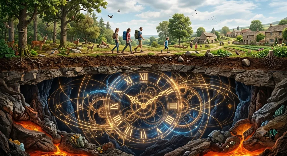Reloj Invisible bajo tierra